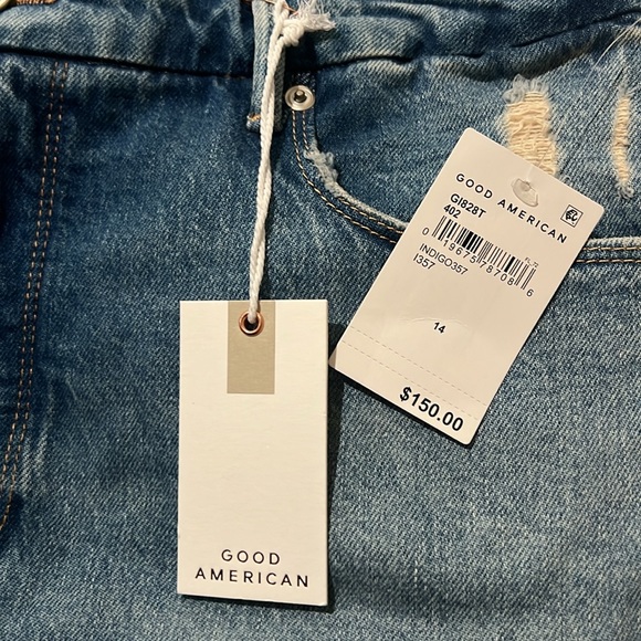 NWT Good American Denim Good Icon High Rise Straight Jeans - Picture 3 of 4